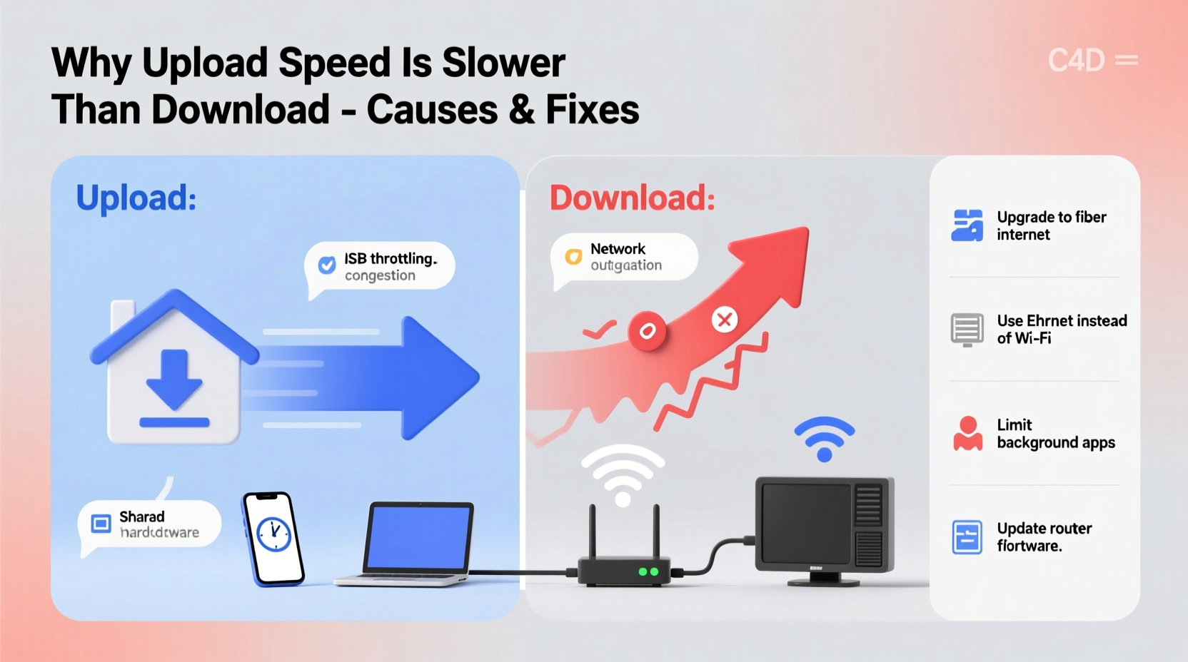 upload speed faster than download reasons solutions