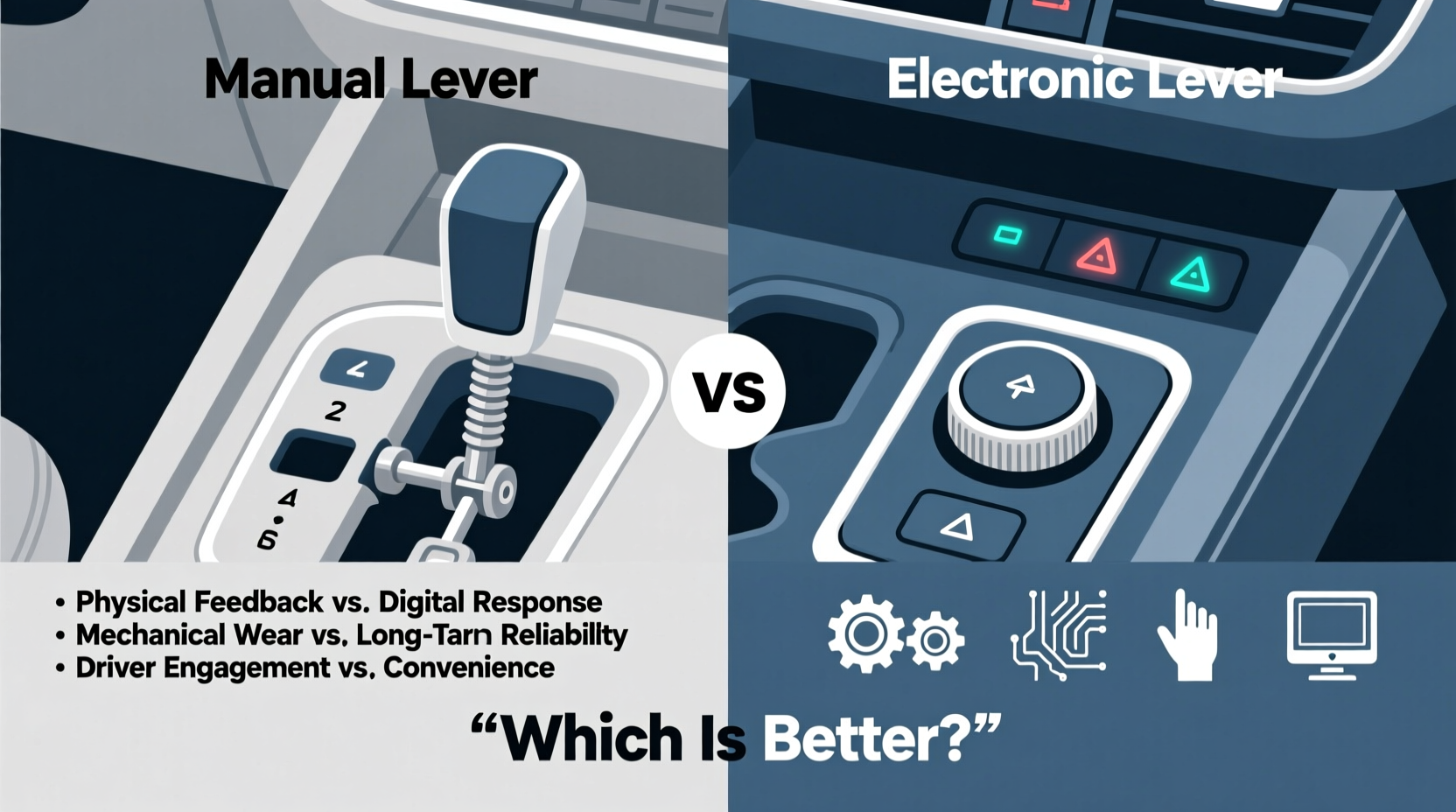 manual vs electronic gear lever