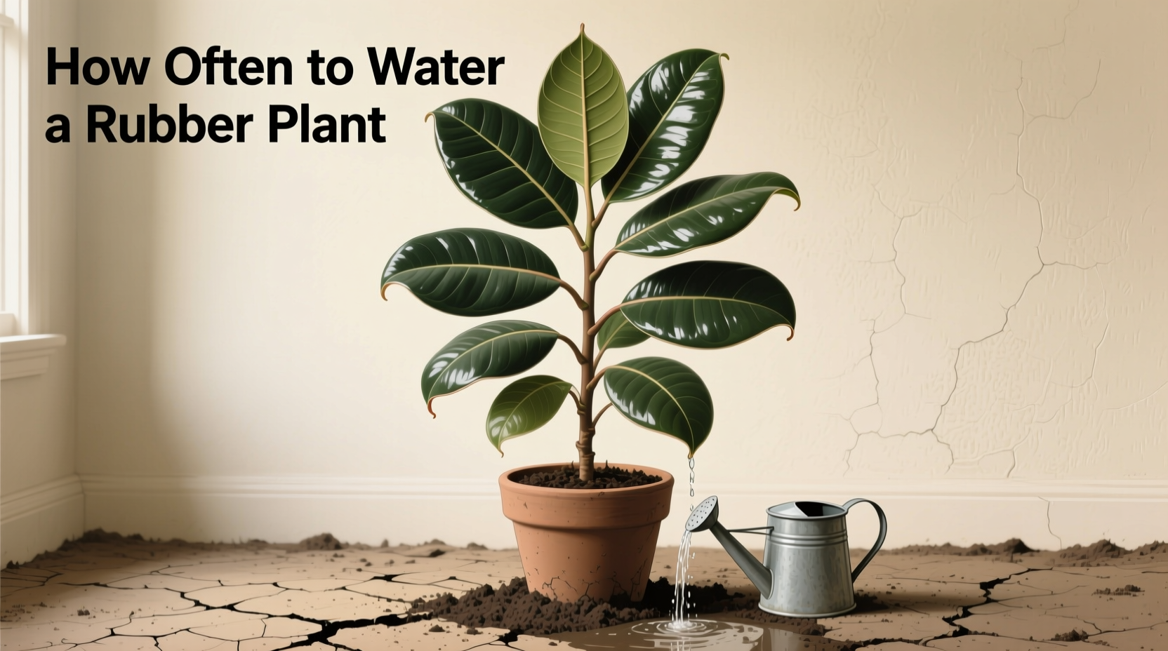 how often to water rubber plant