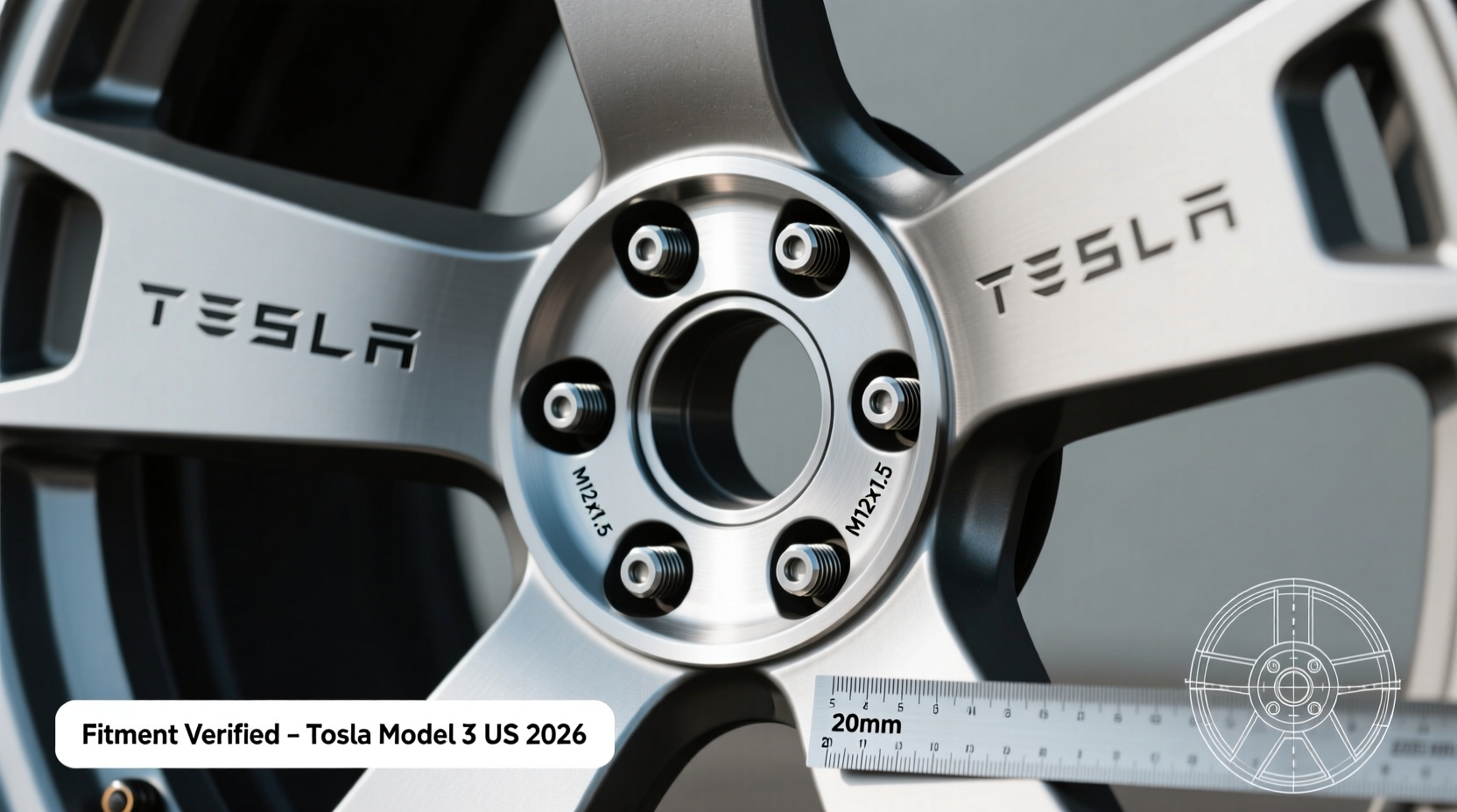 wheel spacers model3 us 2026