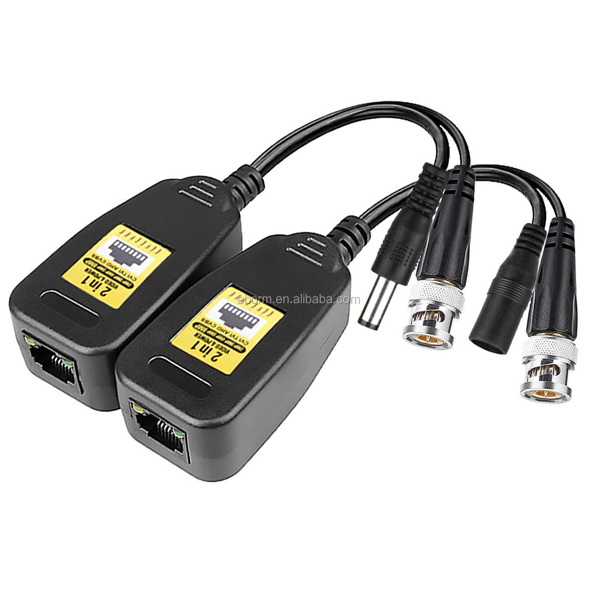 4 Pezzi Balun Video Passivi RJ45 A BNC – Trasmettitori 1080P-8MP – Con Audio, Per Telecamere CVI/TVI/AHD
