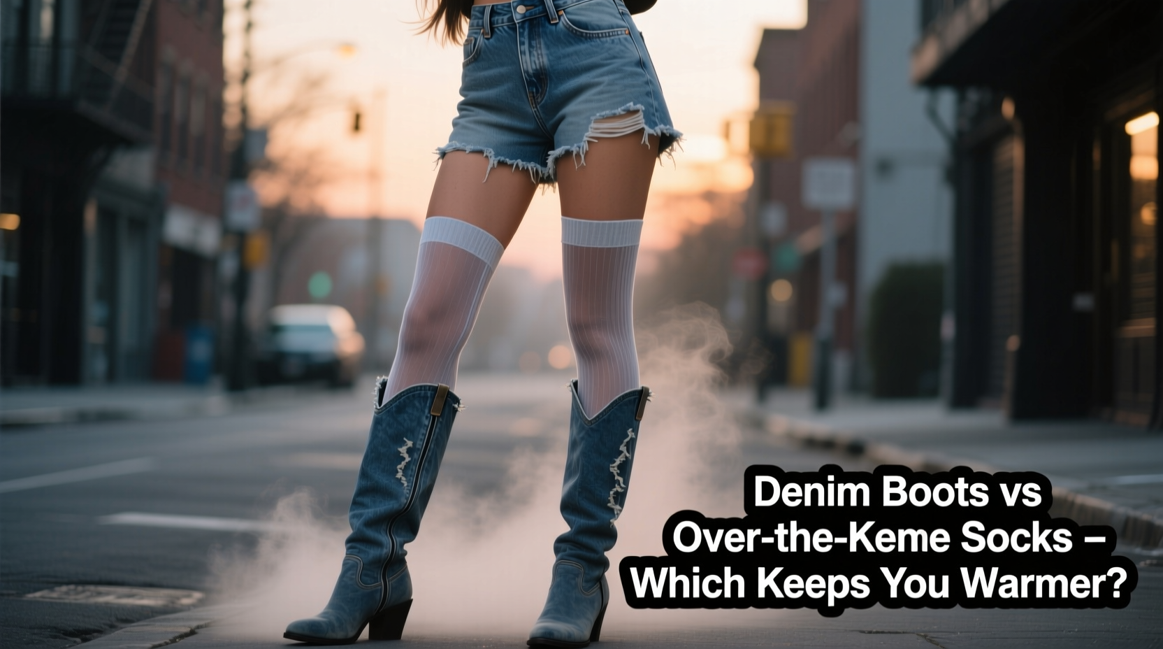 denim thigh high boots vs over the knee socks are my legs actually warmer with the boots