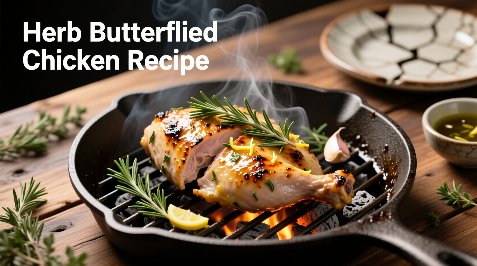 grilling butterflied herb chicken recipe