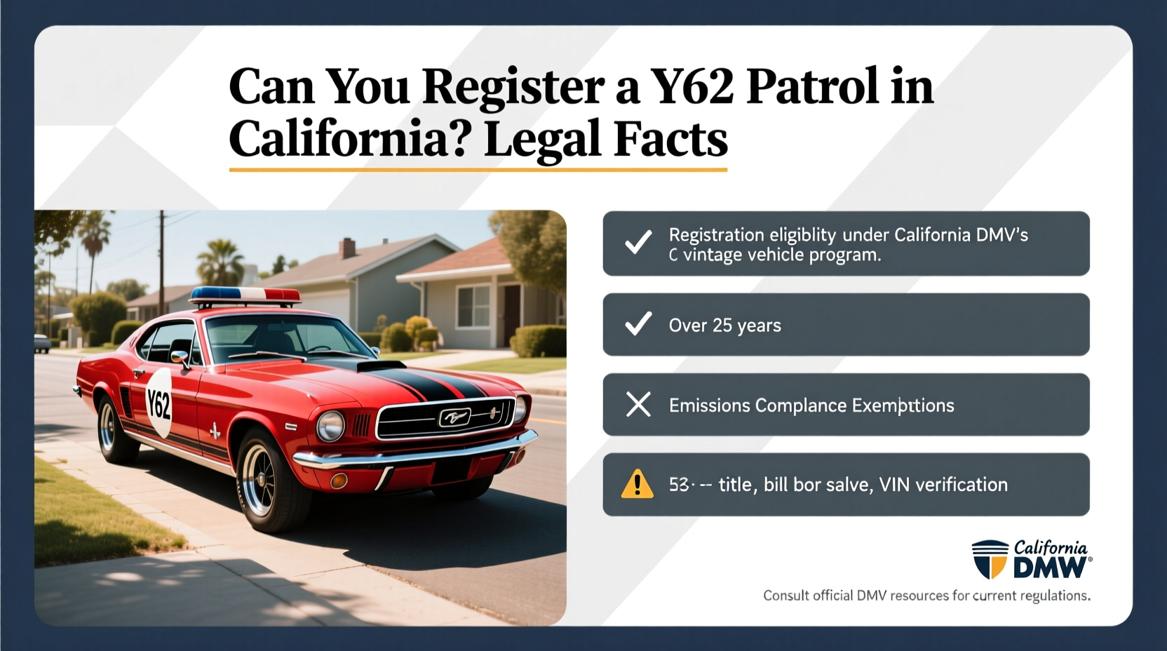 y62 patrol california registration