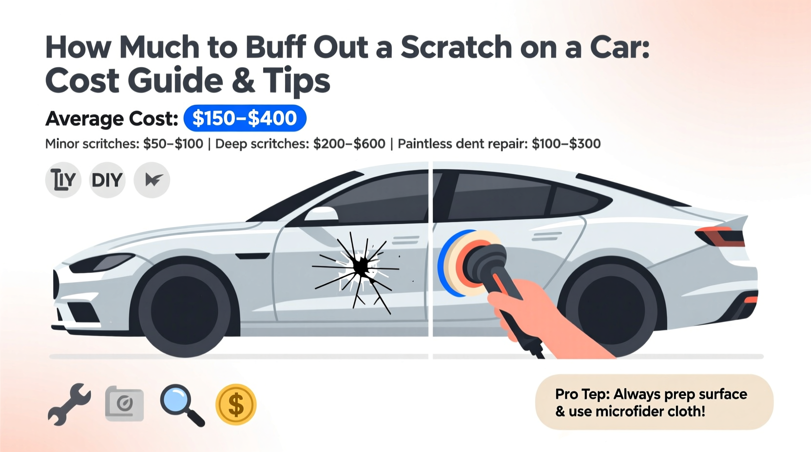 how much to buff out a scratch on car