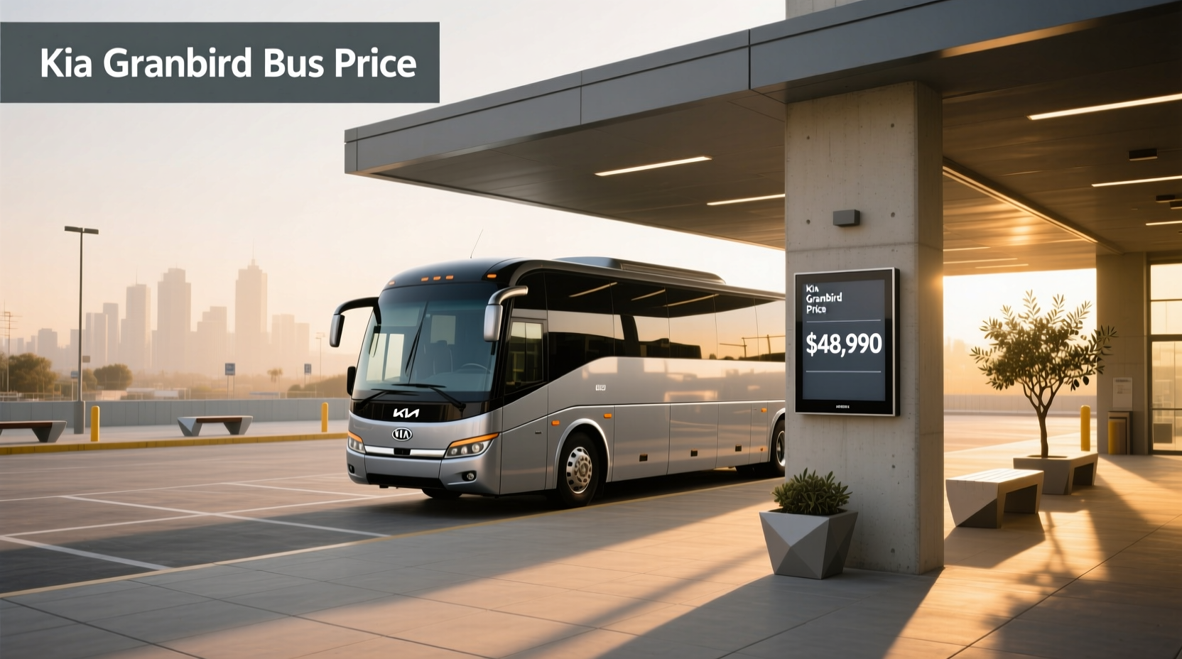 How much does a Kia Granbird bus cost to buy or import?
