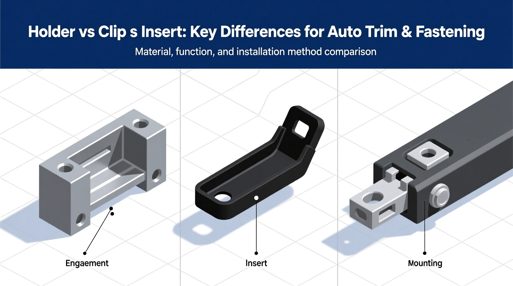 holder vs clip vs insert