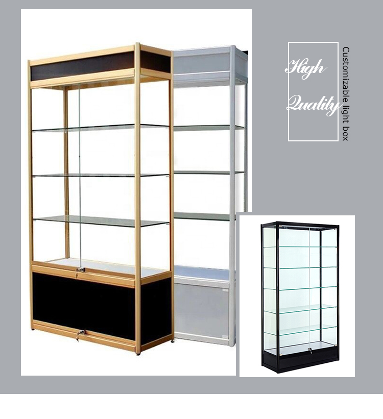 ライト付き六角形回転ディスプレイショーケース、ショップ