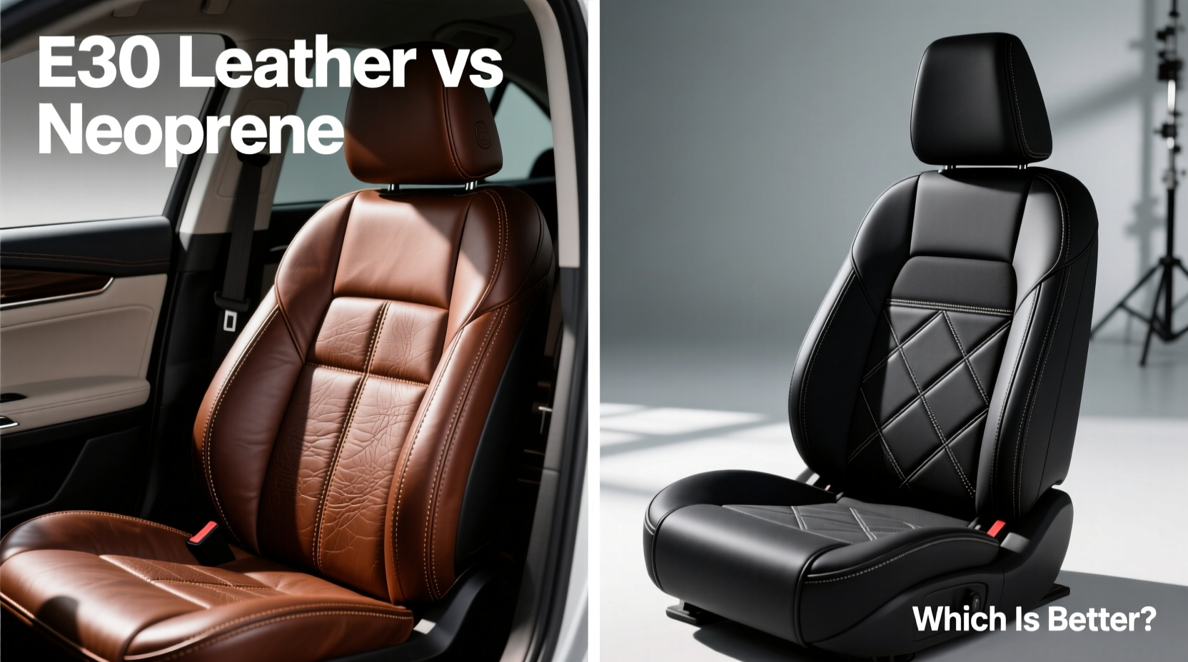 e30 leather vs neoprene covers