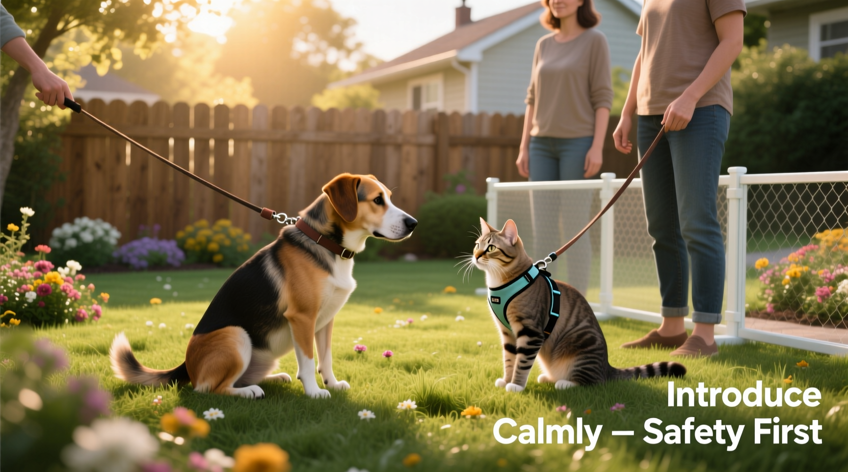 effective strategies for introducing your dog and cat on leash safely and calmly