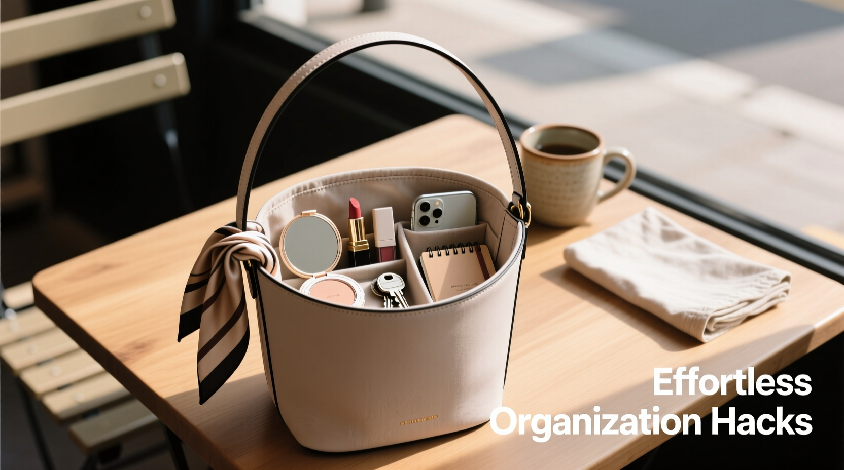 effortless organization hacks for your small bucket bag to maximize space and style
