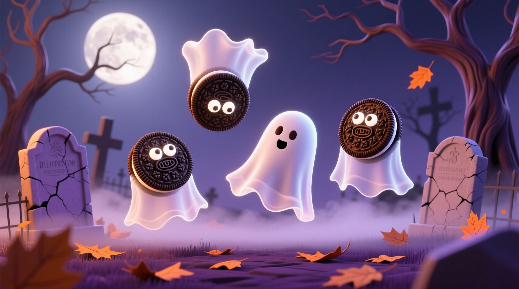halloween oreo ball ghosts