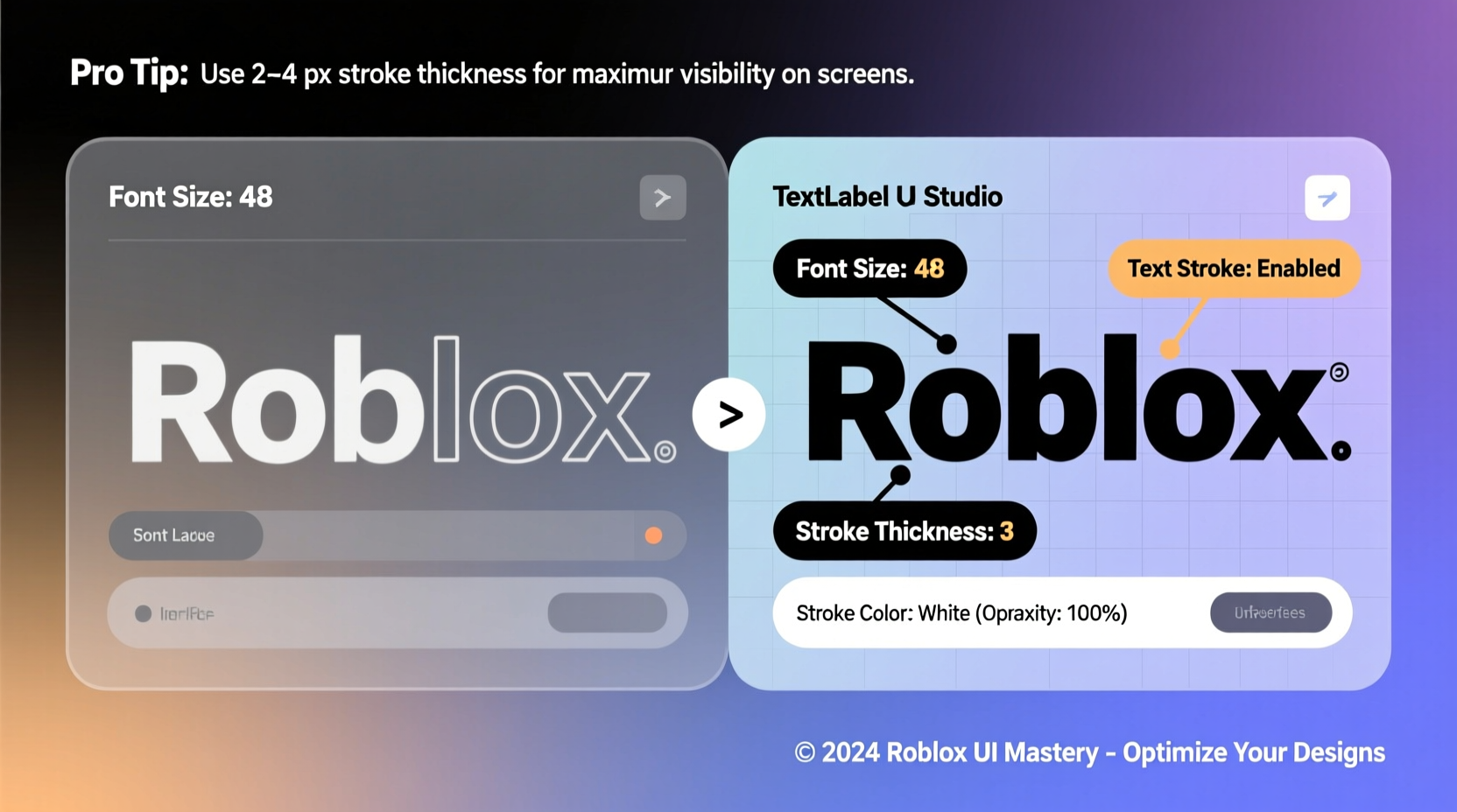 how to easily enlarge roblox text strokes for clearer more impactful ui designs