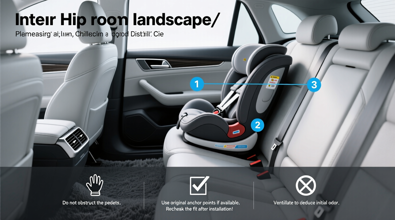 measuring rear hip room for child seat for car