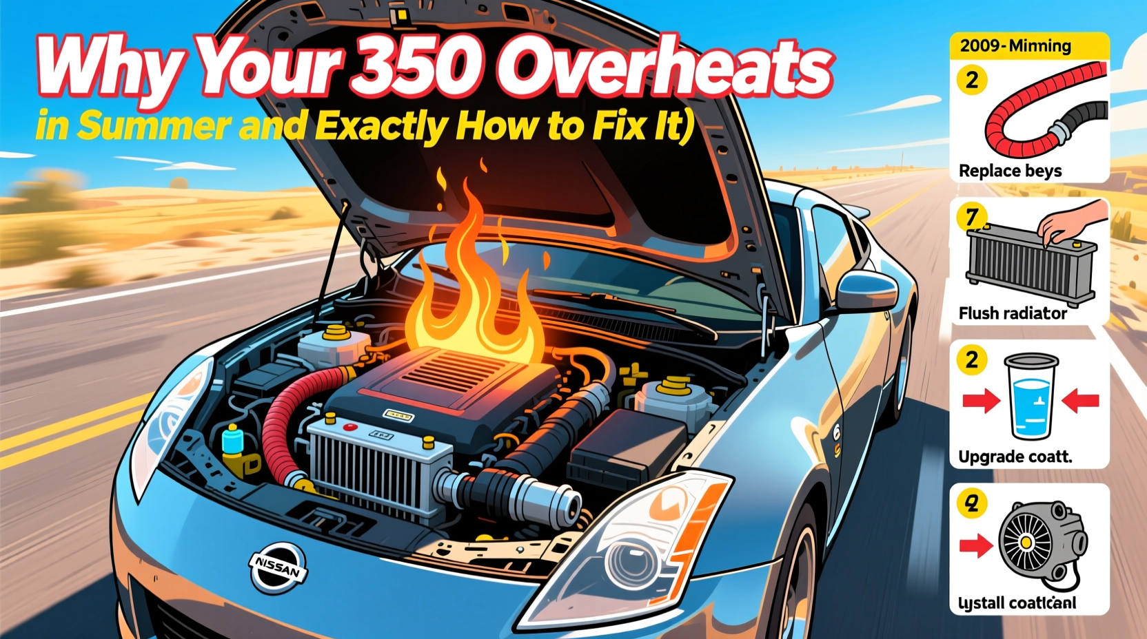 350z overheating summer