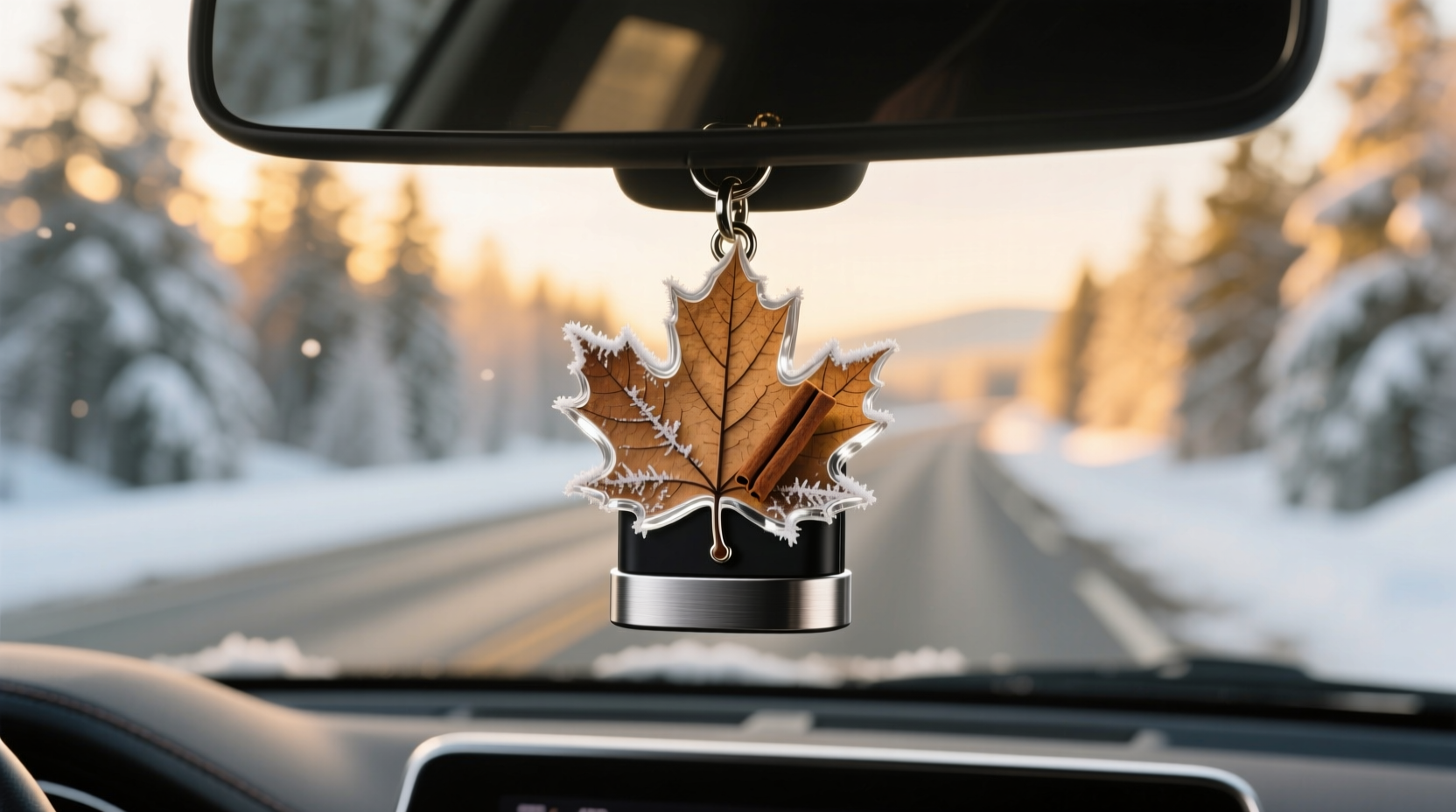 leaf car freshener road trip winter