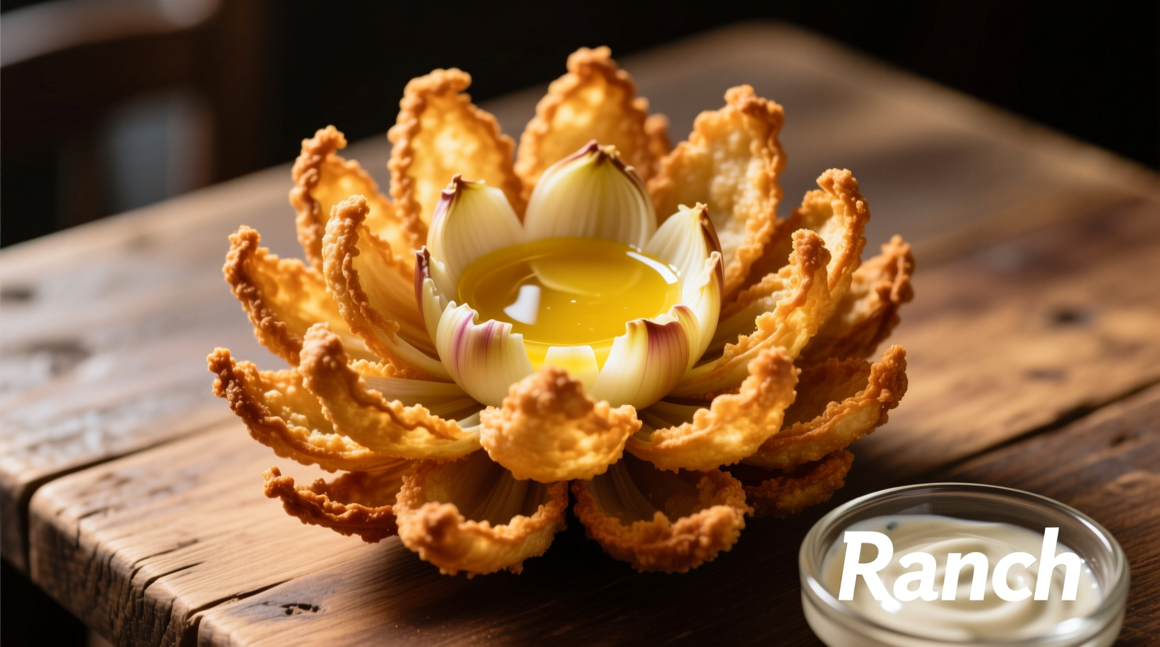 Perfectly prepared blooming onion before frying