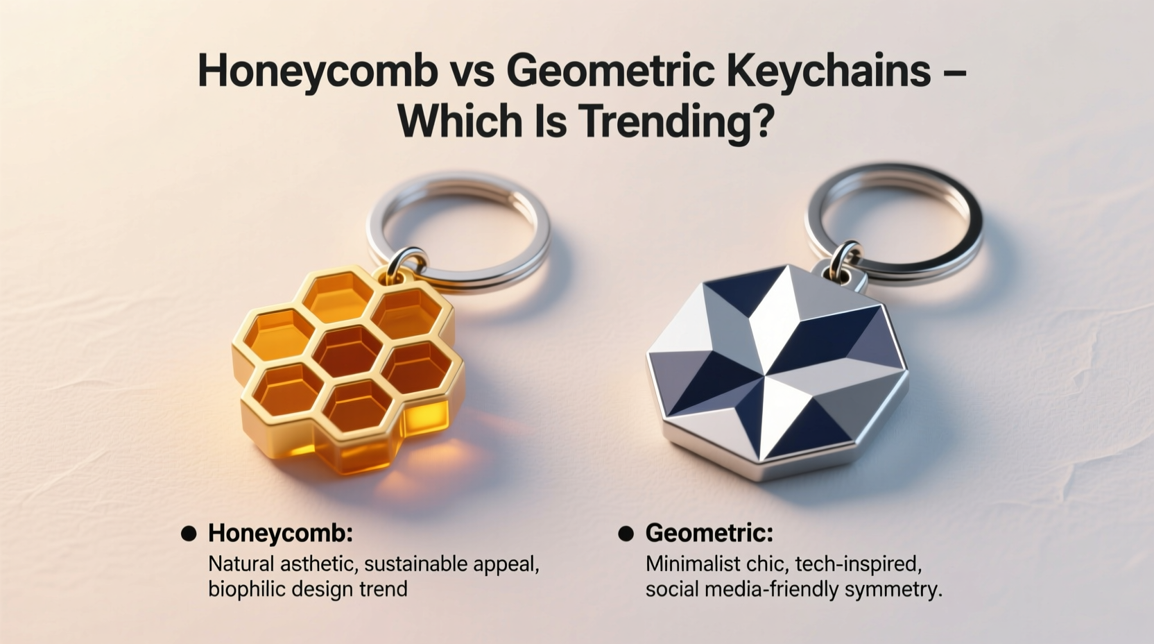 honeycomb vs geometric keychains which one is trending and why