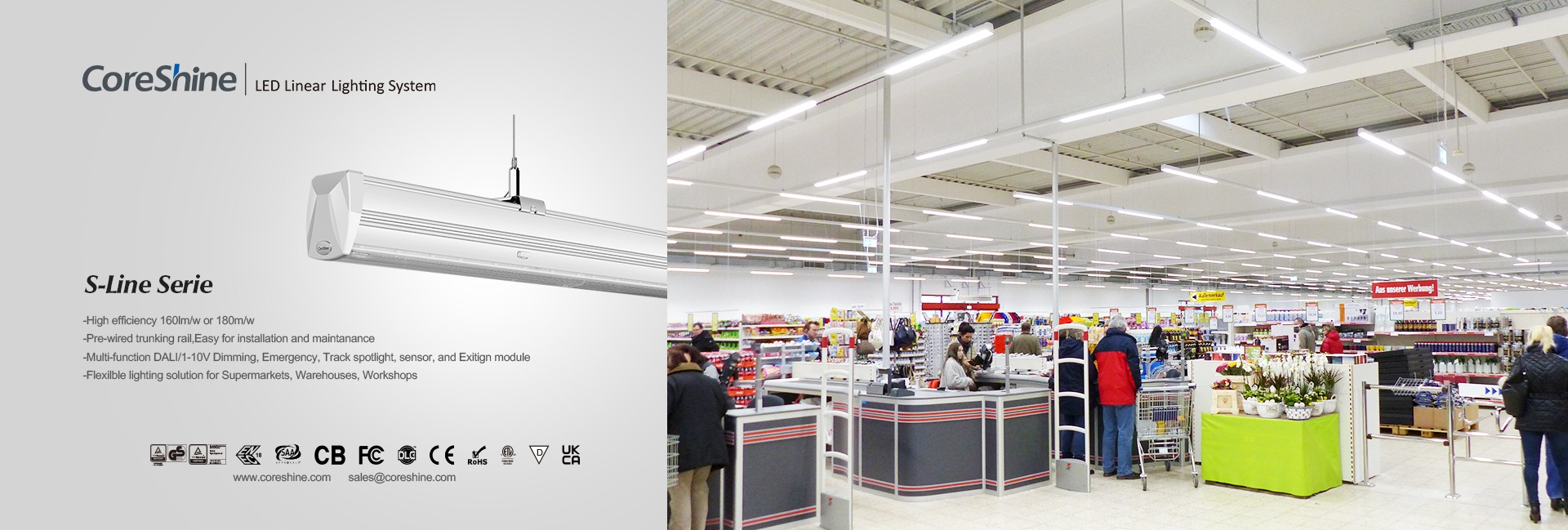 Shenzhen Coreshine Optoelectronics Co., Ltd. Led linear light, linear