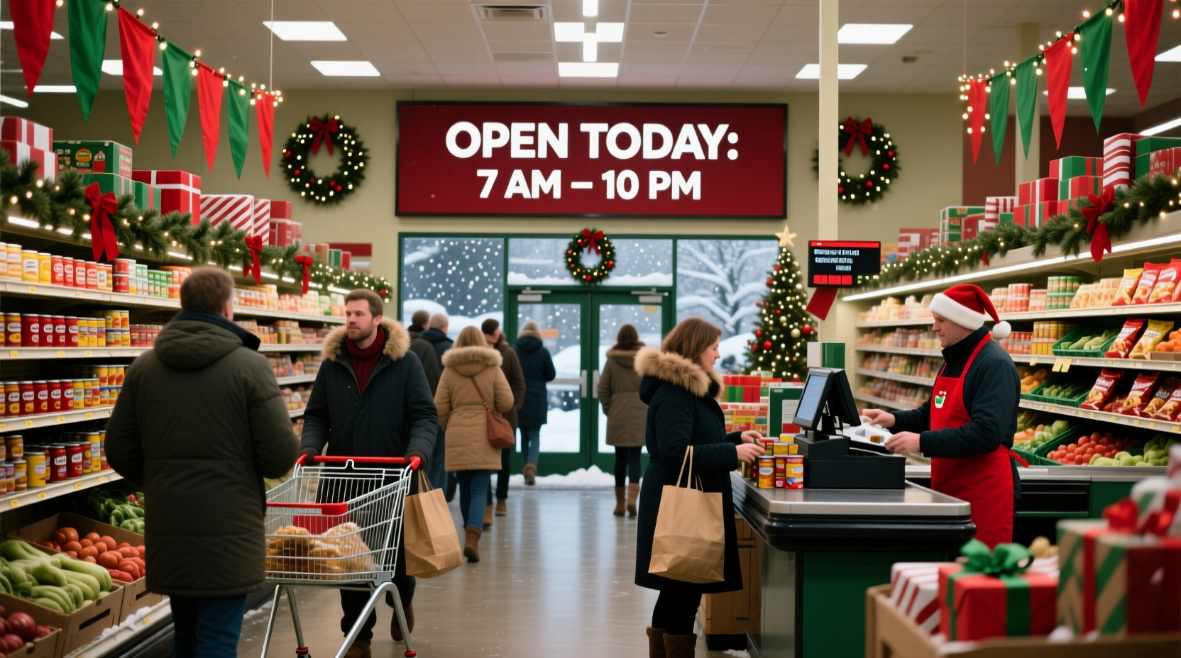 is there a grocery store open on christmas day
