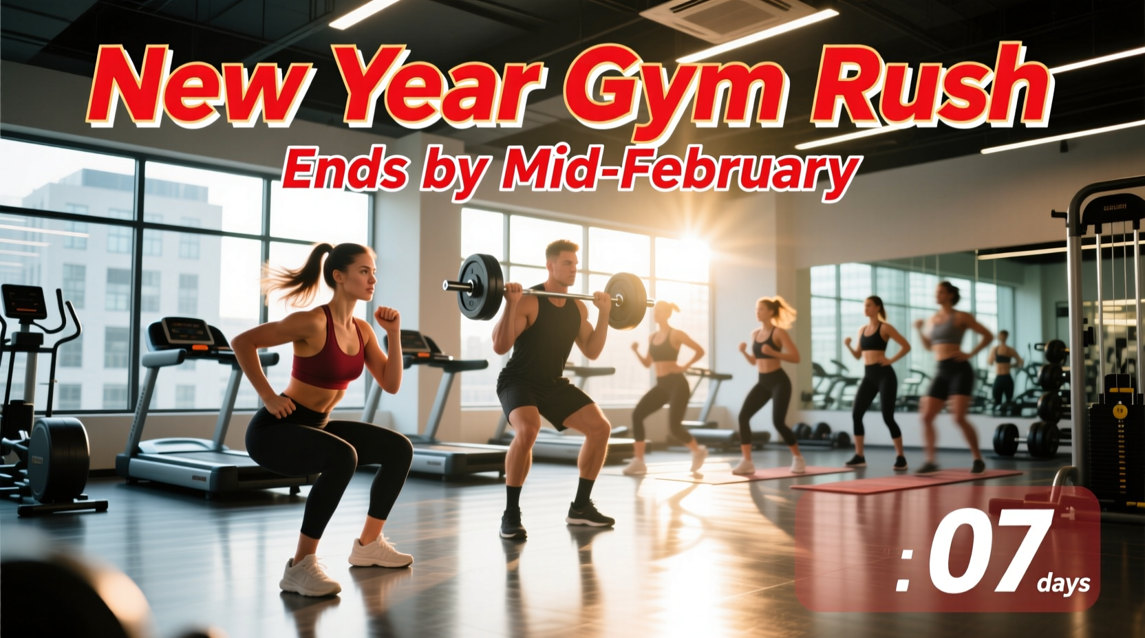 when does new year gym rush end