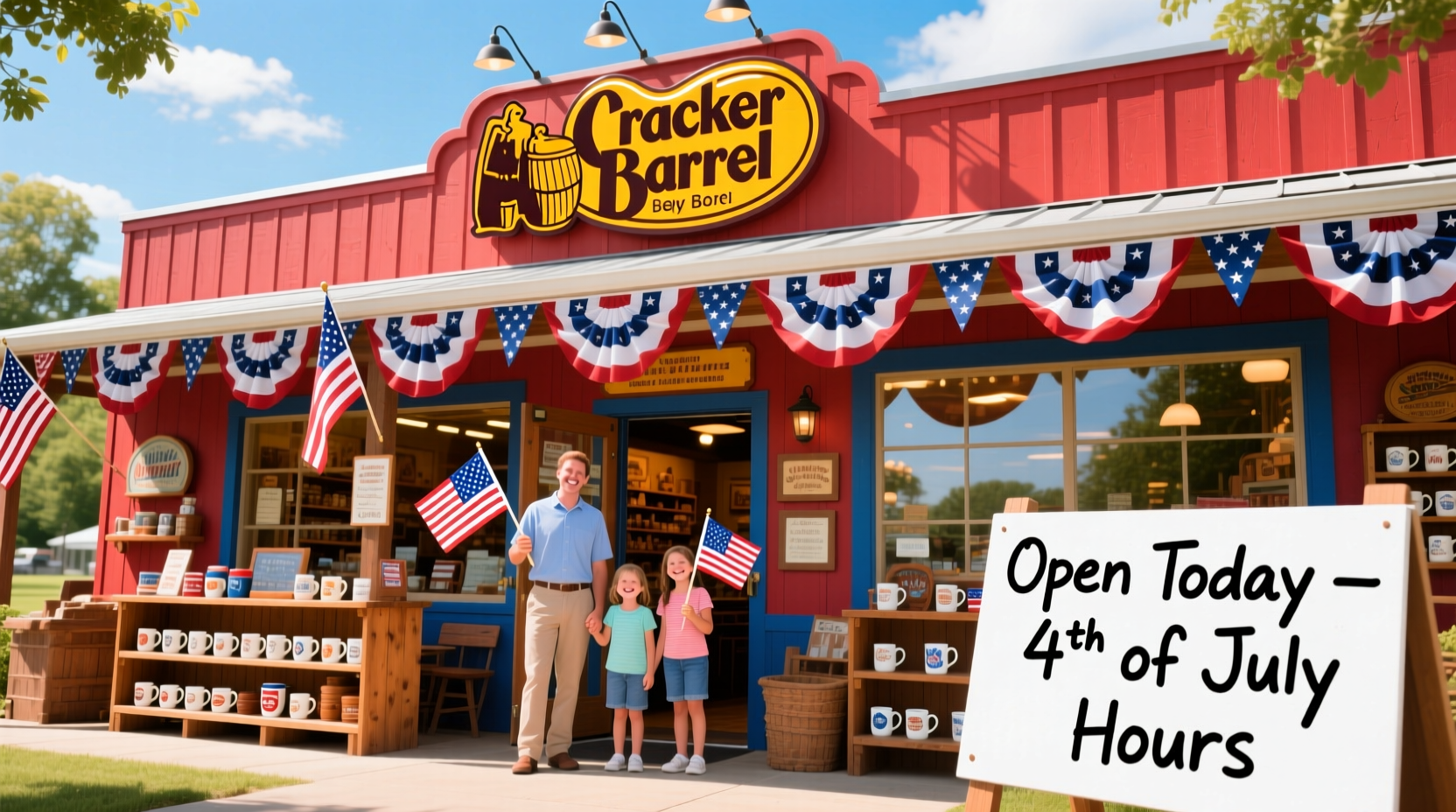 is cracker barrel open on 4th of july