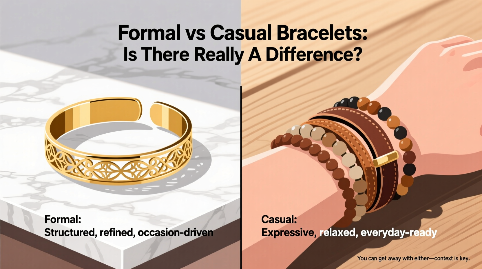formal vs casual bracelets is there really a difference or can i get away with either