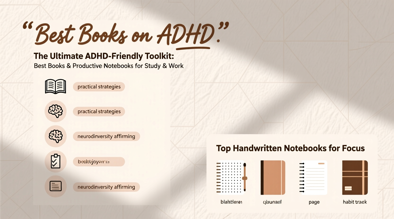 guide to the best books on adhd and handy notebooks for study and work