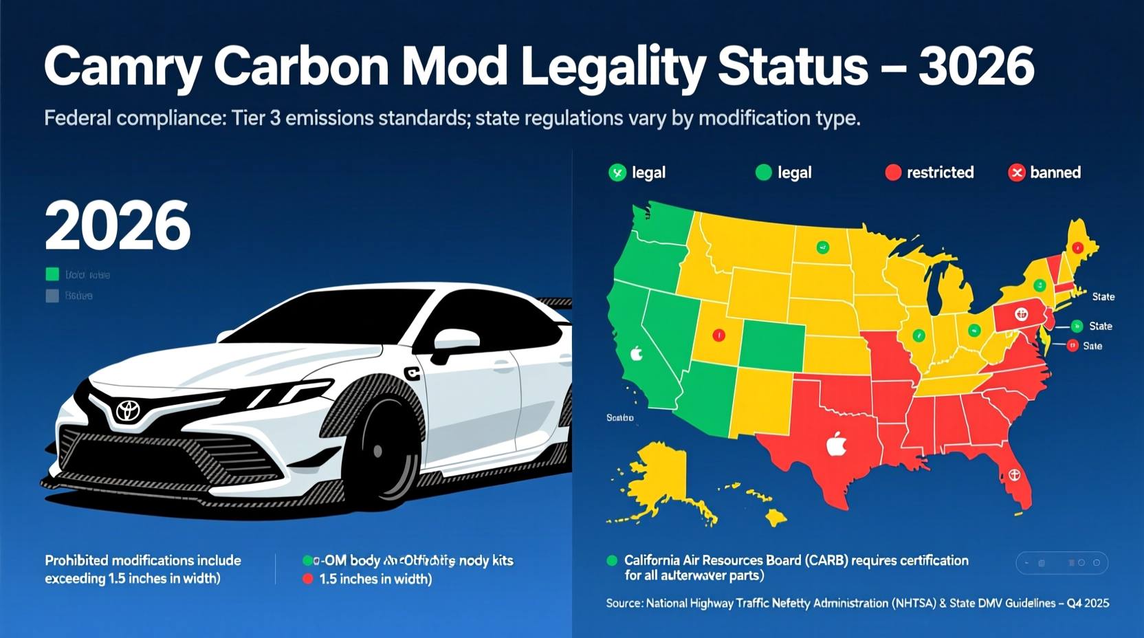 camry carbon mod legality 2026