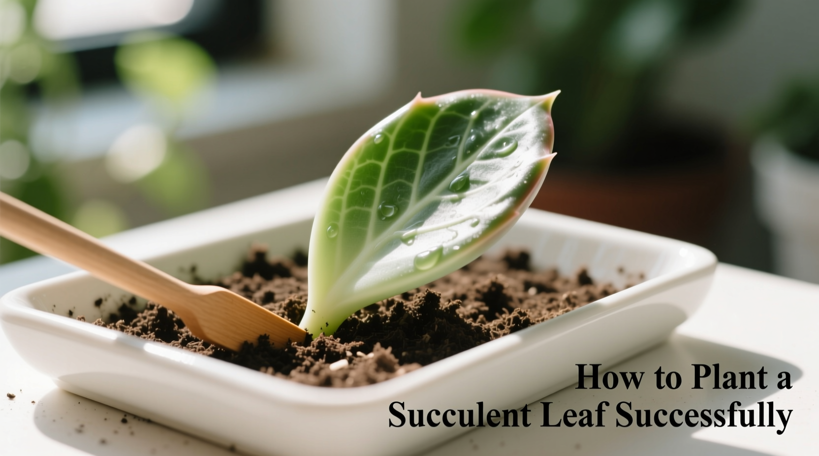 how to plant a succulent leaf