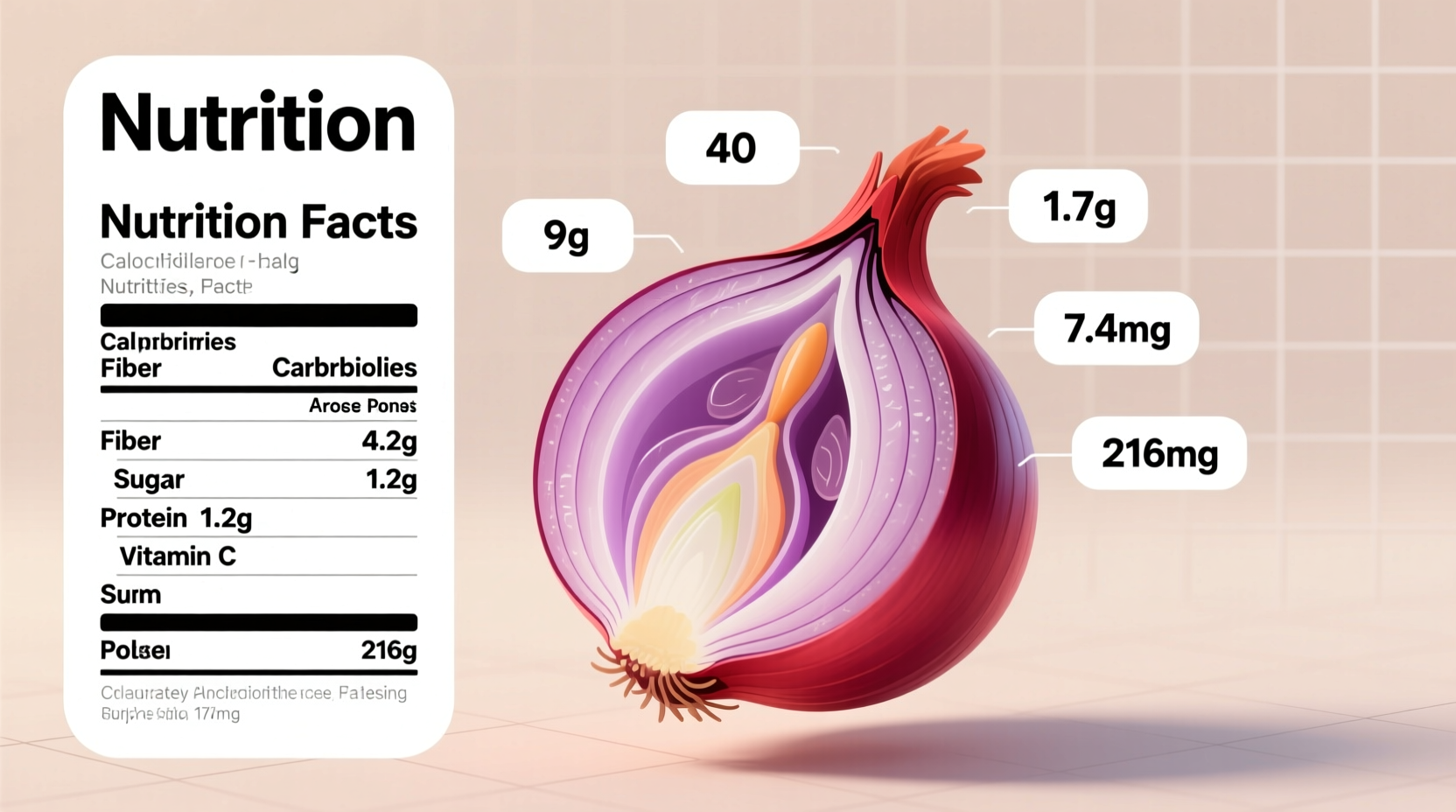 nutrition information red onion