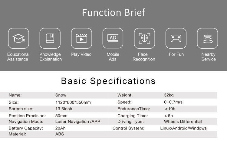 Auto Charge ABS Plastic Type and Model Toy Style robot by Laser Navigation