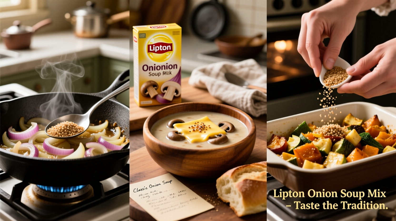 Lipton onion soup mix in cooking applications