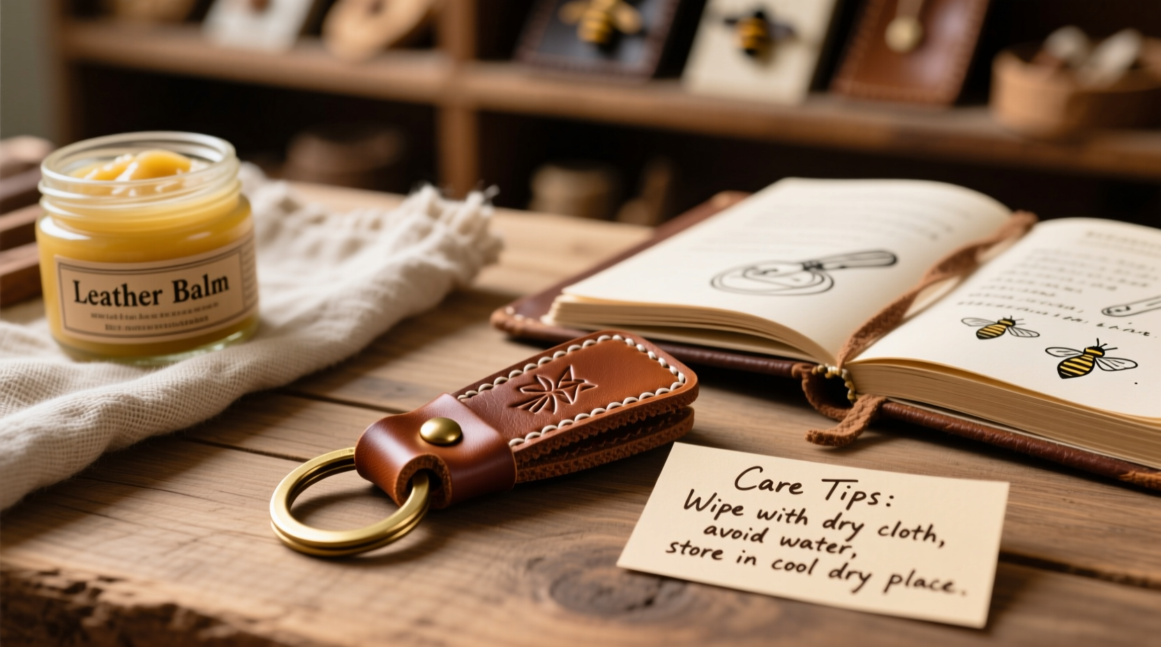 how to properly maintain and protect your handmade leather keychain for lasting quality