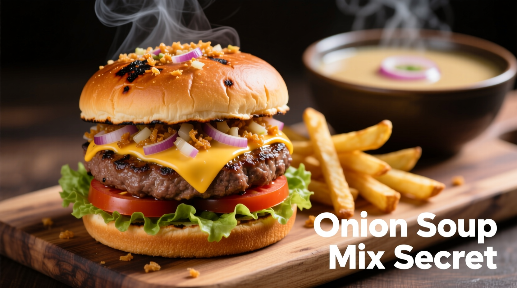 hamburgers with onion soup mix