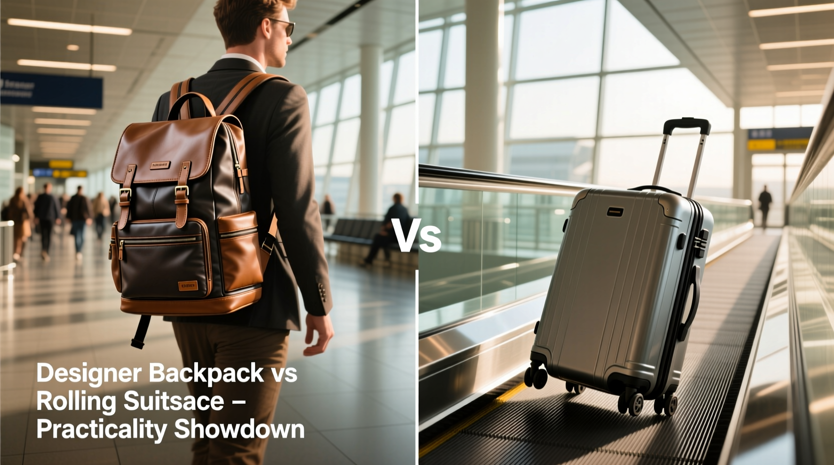 is a designer backpack actually more practical than a rolling suitcase for travel