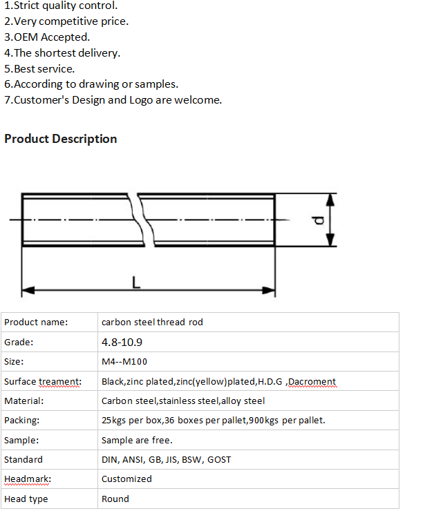 M12 M20 M36 M42 stud bolt astm a193 gr b7 F436 washers thread bar
