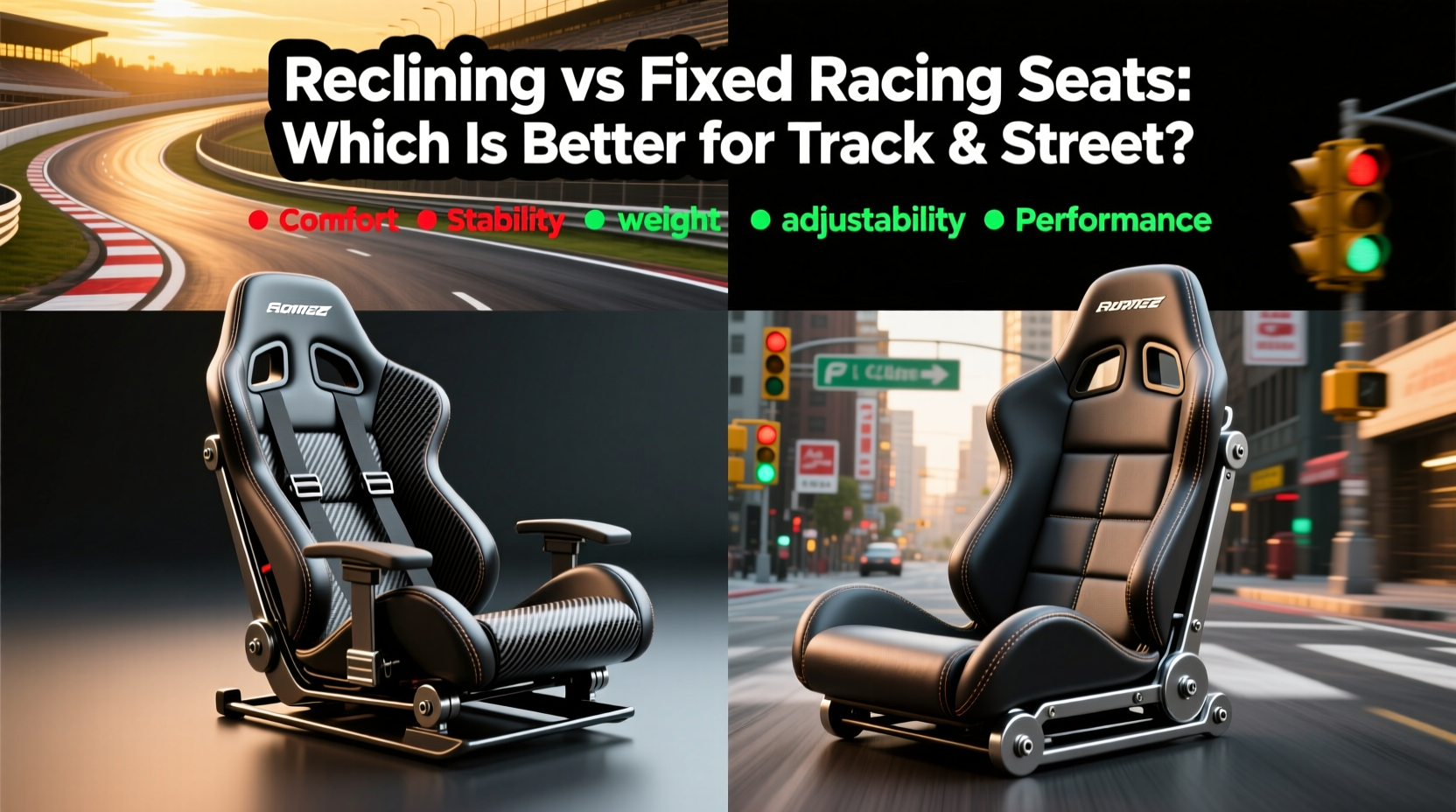 reclining vs fixed racing seats