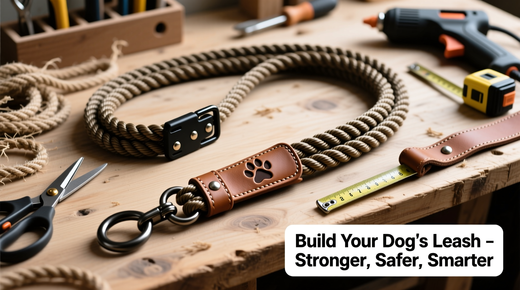 diy guide crafting a durable dog leash using climbing rope for safety and style