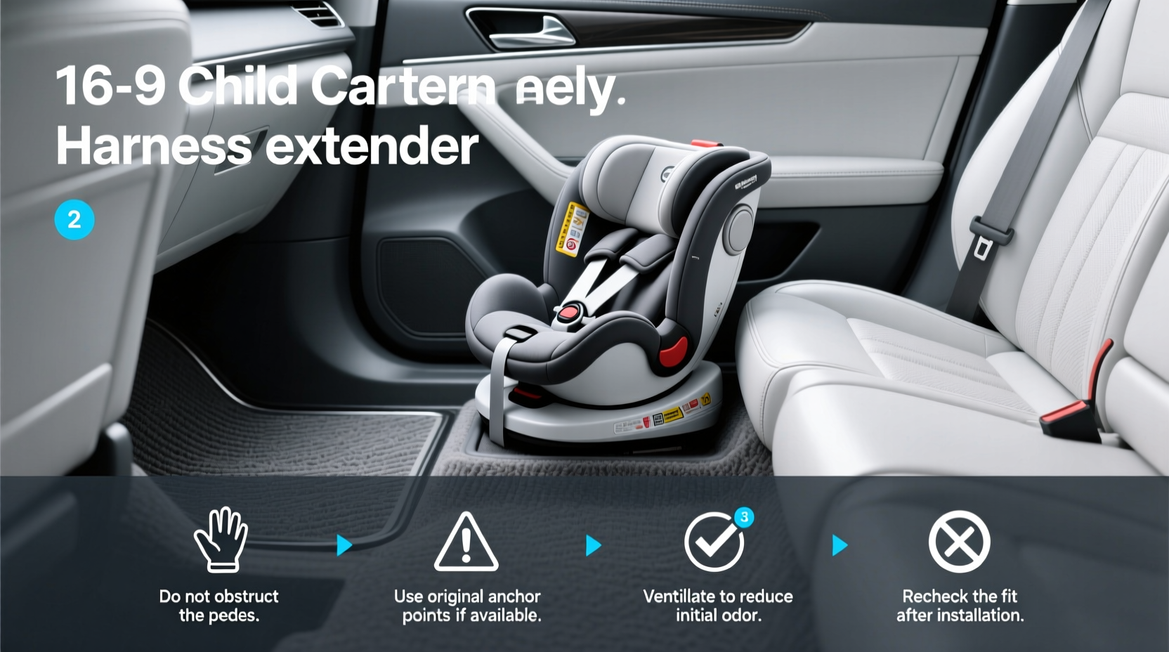 child car seat harness extender