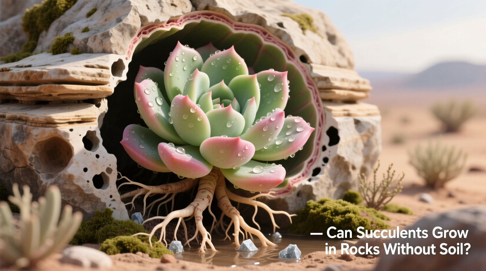 can succulents grow in rocks