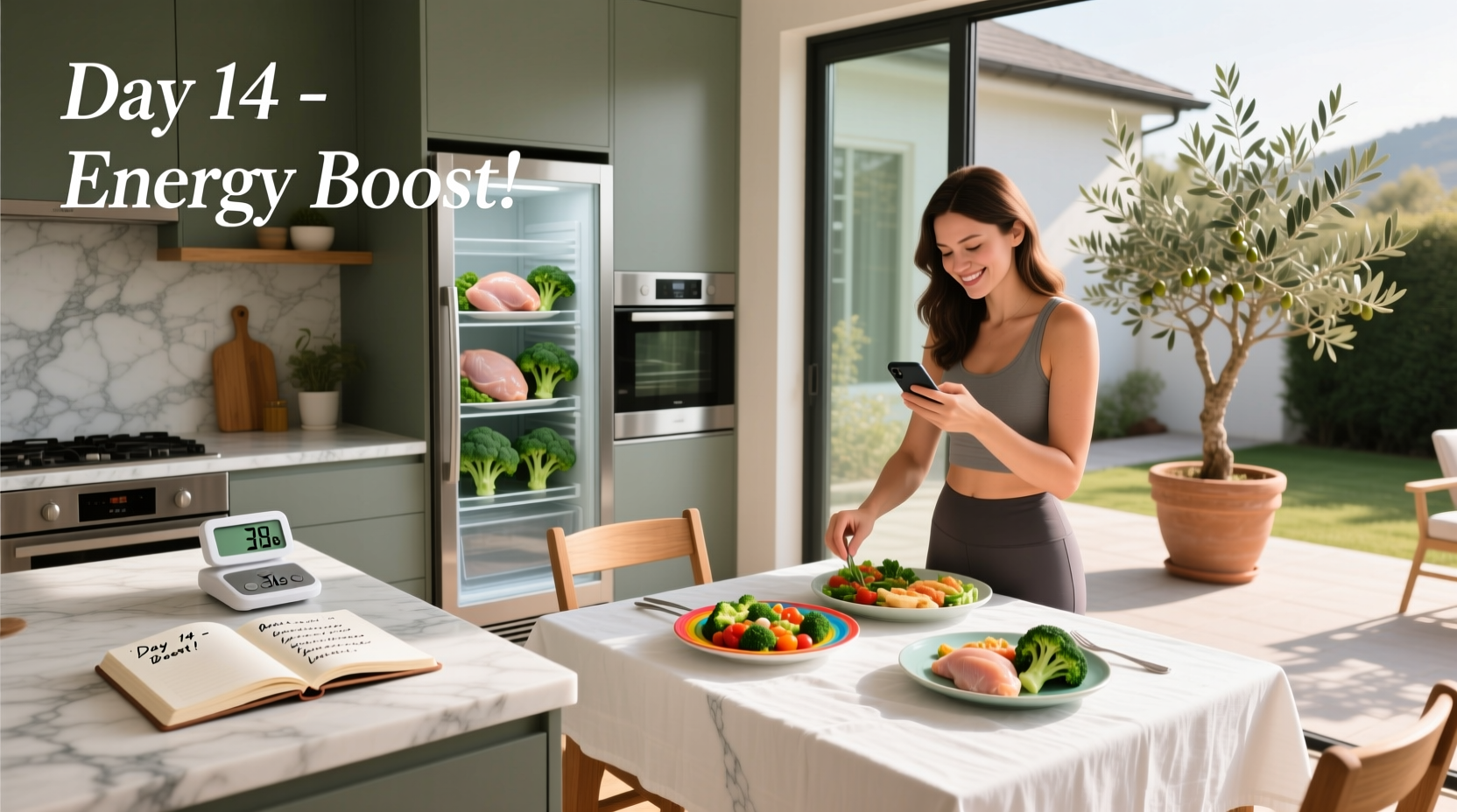 2 week chicken and broccoli diet before and after