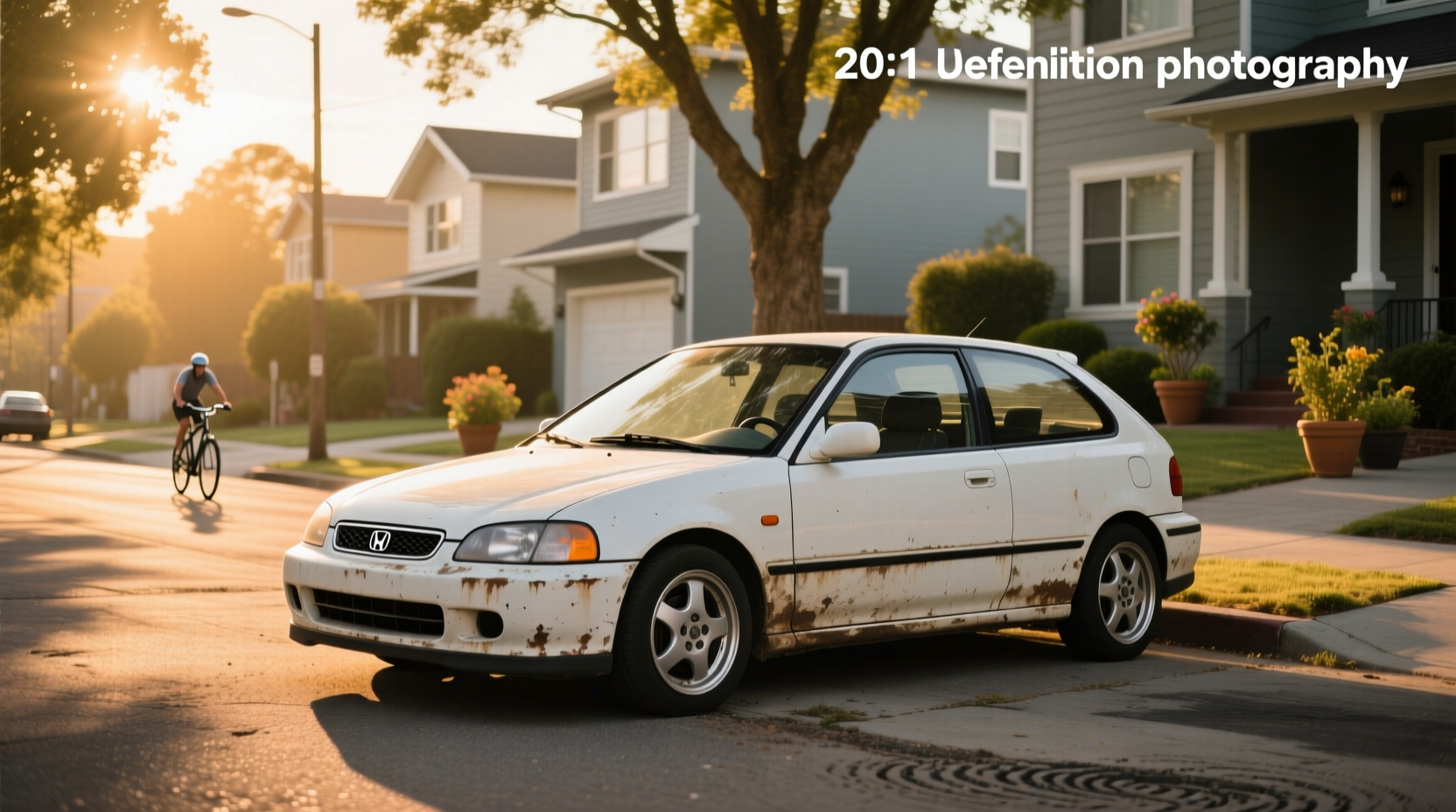2001 Honda Civic hatchback front three-quarter view showing compact proportions