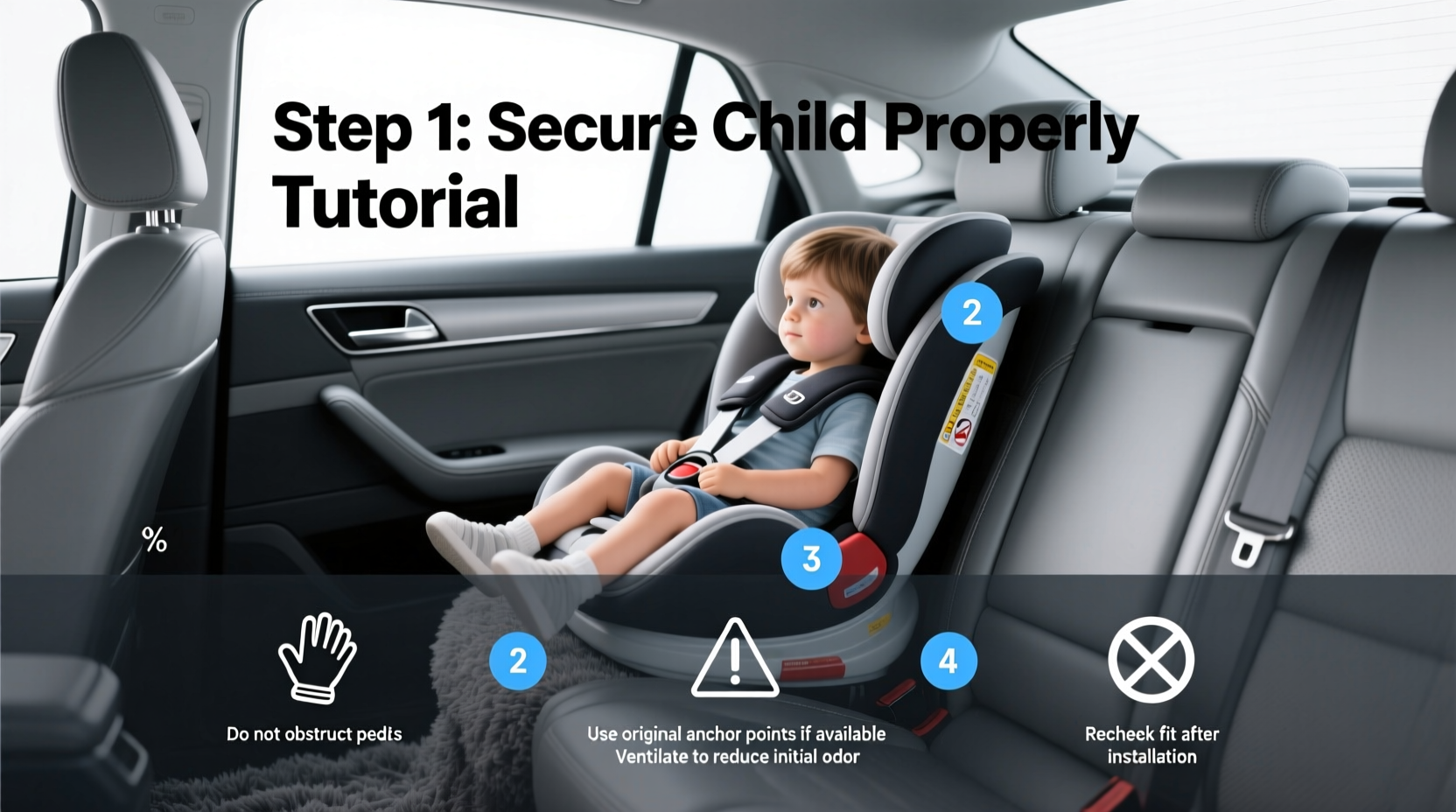 child without car seat restraint