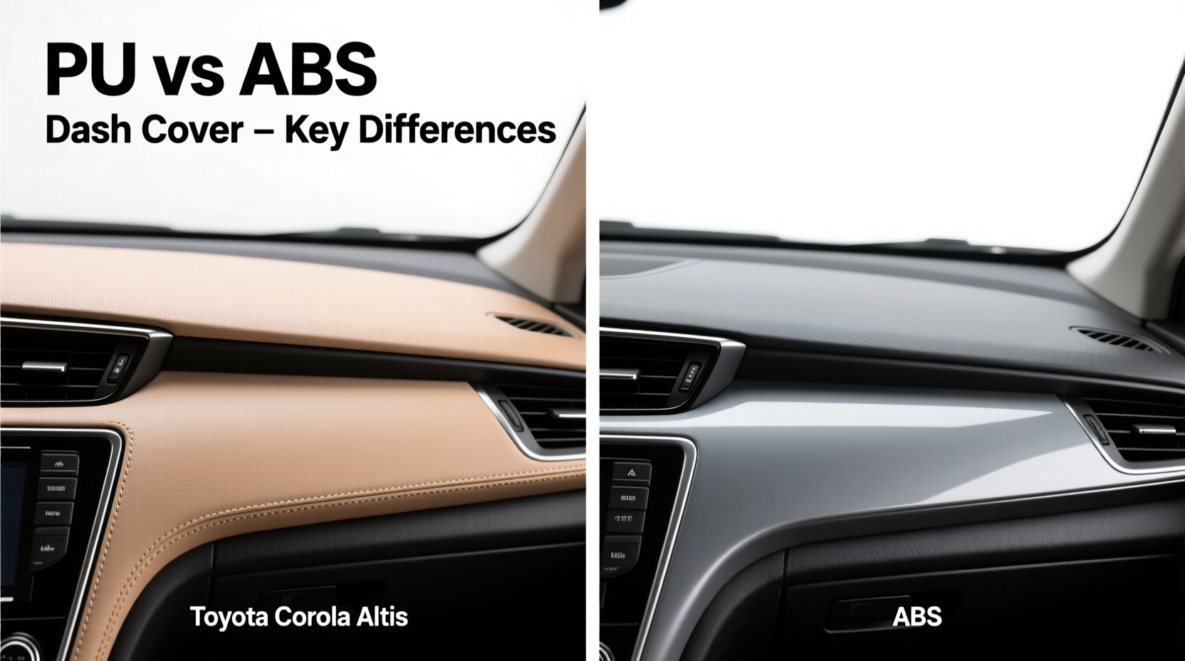 pu vs abs corolla altis dash cover
