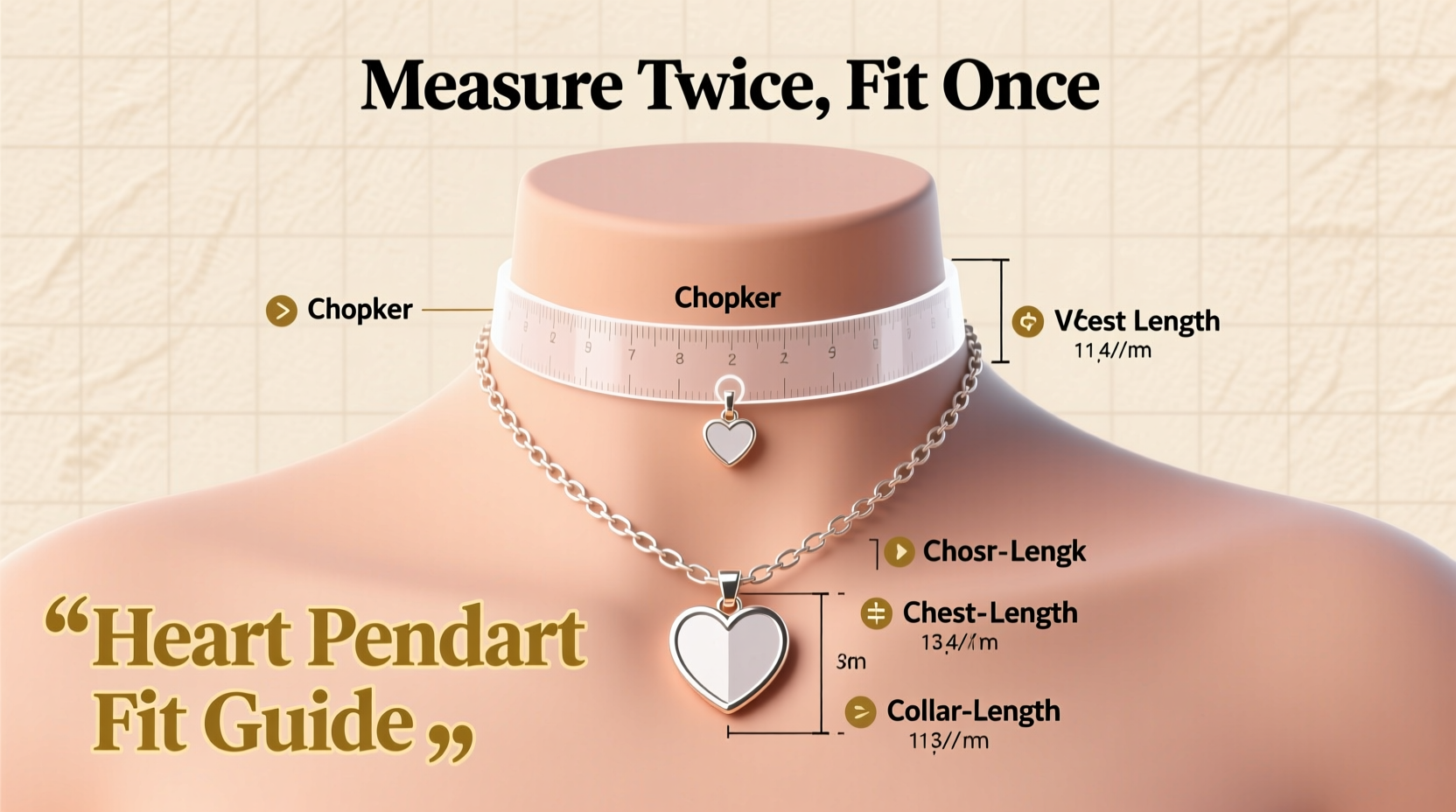 the definitive guide to measuring necklace chain length for perfect heart pendant fit