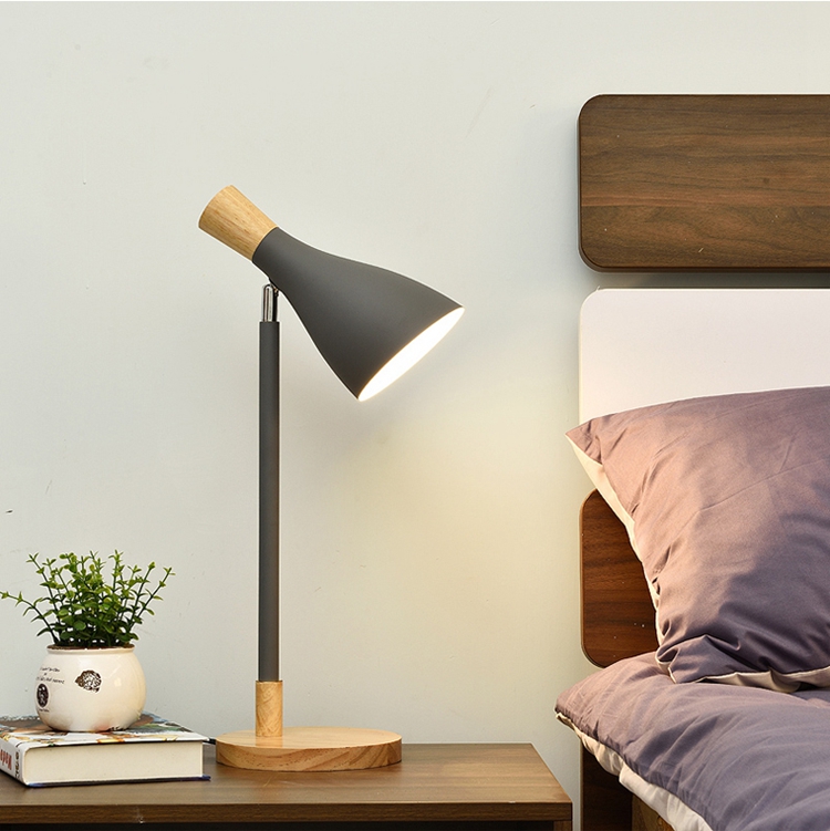 黑色创意书桌设计师阅读灯macarone简约现代卧室床头可调光白色时尚
