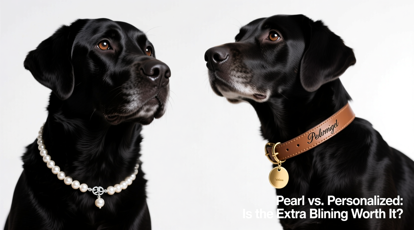 dog pearl necklace vs personalized collar is the extra bling actually worth it