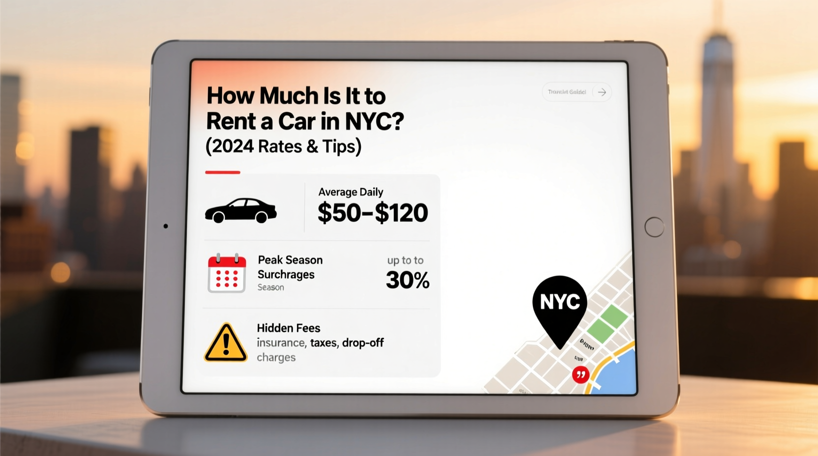 how much is it to rent a car in nyc