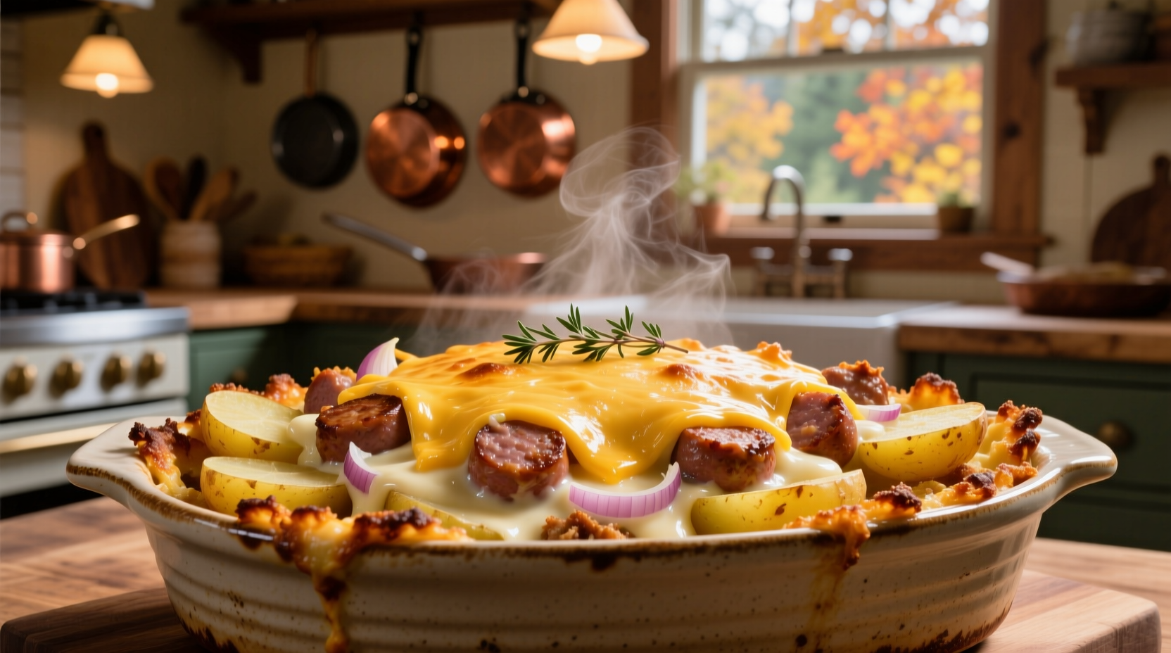 cheesy potato sausage casserole